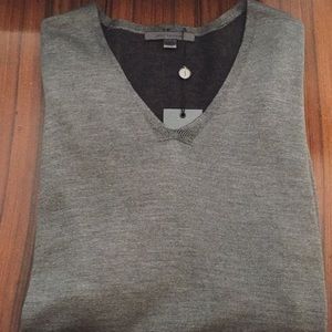 John Varvatos Cotton/Silk Heather Grey Sweater